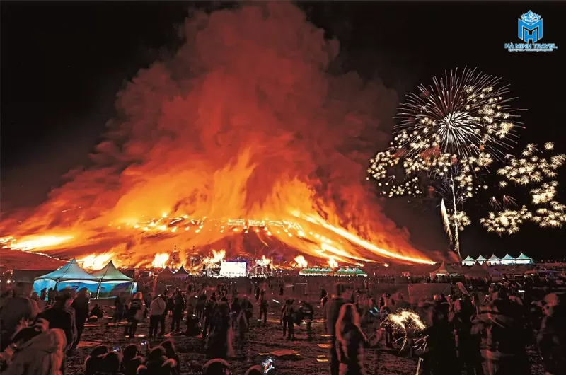 Lễ hội lửa Jeju th&aacute;ng 3 h&agrave;ng năm