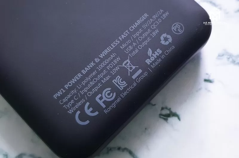 C&aacute;c th&ocirc;ng số tr&ecirc;n sạc dự ph&ograve;ng